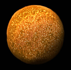 Textured background of bright planet