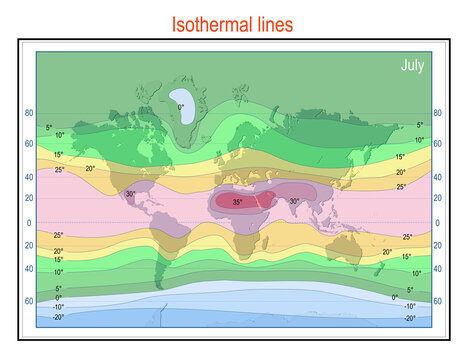 isothermal lines map