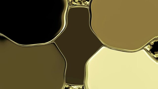Gold flowing liquid waves abstract motion blurred background.