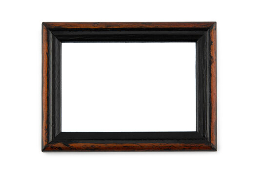 Frontal view of wooden photo frame