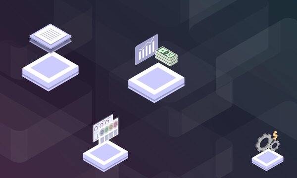 Annual flat-rate tax concept on abstract design