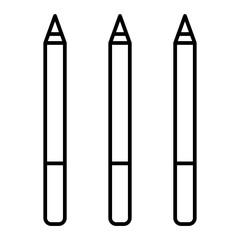 Vector Eye Pencils Outline Icon Design