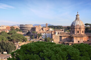 Fototapeta na wymiar Cityscape of Monti district in Rome