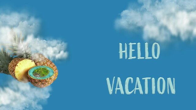 3d render of a vacation card