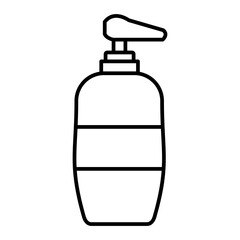 Vector Shampoo Outline Icon Design