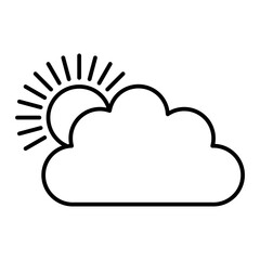 Vector Weather App Outline Icon Design