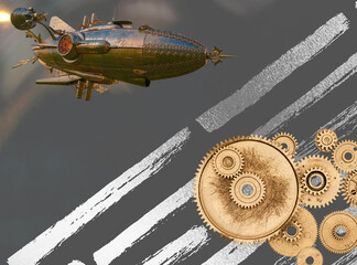 steampunk zeppelin © 1In
