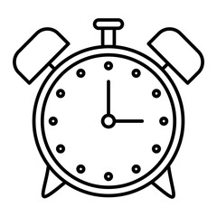 Vector Alarm Outline Icon Design