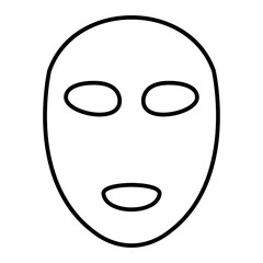 Vector Face Mask Outline Icon Design