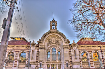 Fototapeta na wymiar Sofia, Bulgaria - April 2021 : Historical center in springtime, HDR Image 