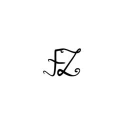 FZ initial handwritten logo for identity