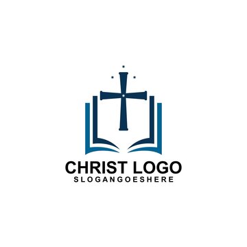 Church logo template design vector illustration