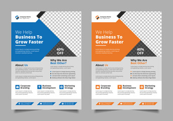 Corporate modern business flyer design and brochure cover template. Creative and abstract business flyer. vector template design. vector illustration template in A4 size