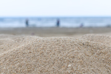 Blue sea and beach texture background