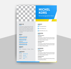 Curriculum Vitae template, formal CV, Resume Job Application letterhead, Infographics Personal Description letter Vector