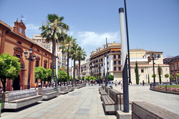 Puerta de Jerez square in Seville, Andalusia, Spain.