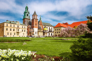 Wawel Royal Castle in Krakow, Poland.