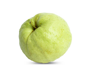 Guava fruit isolated on white background, clipping path, full depth of field