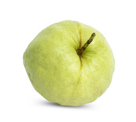Guava fruit isolated on white background, clipping path, full depth of field