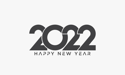 2022 happy new year holidays vector graphic design. - obrazy, fototapety, plakaty