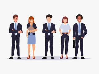 Obraz premium Business people teamwork in uniform suit clothes.