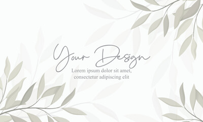 Minimalist leaves background design