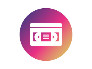 ビデオテープのグラデーションアイコン