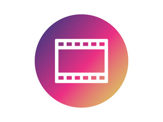 Fototapeta premium 動画フレームのグラデーションアイコン