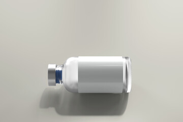 Glass Vial Bottle 3D Rendering