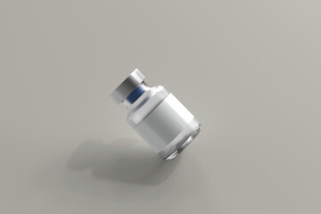 Glass Vial Bottle 3D Rendering