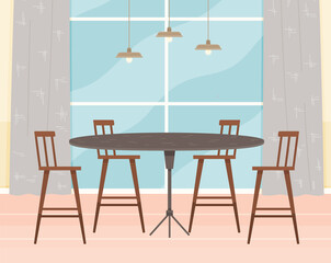 Flat design interior. Planning and arrangement of furniture in apartment. Living room. Home lifestyle. Style house