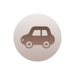 Automobile Vector Gradient Round Icon. Hotel and Services Symbol EPS 10 