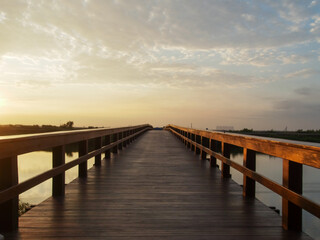 Obraz premium Jembatan kayu jati 