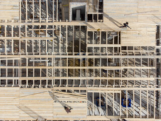 construction site seen from above photographed with drone