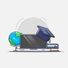 college education technology icon vector illustration