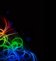 Abstract colorful illustration on a black background
