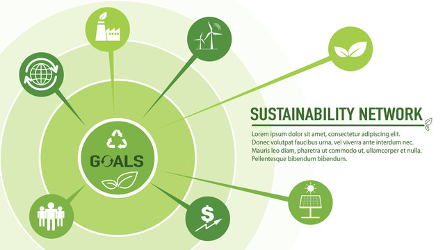 Background And Banner Design Template For Sustainability Development And Eco Friendly Concept, Vector Illustration