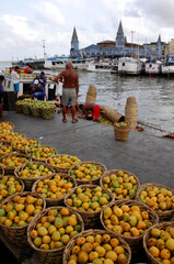 Mercado Ver-o-Peso em Belém do Pará, Pará, Norte, Amazônia, Brasil - obrazy, fototapety, plakaty