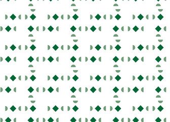 Seamless texture. Green geometric element on a white background. Vector.