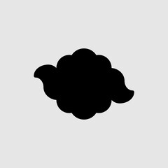  Cloud flat icon. Simple style weather poster design background symbol. Logo design element. T-shirt printing. Vector for sticker.