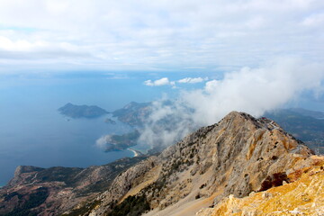 Fethiye, Muğla Province in the Aegean Region of Turkey. Mountains of Turkey. 