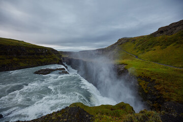 Gullfoss waterfall Südürland region of Iceland