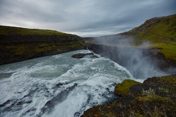 Gullfoss waterfall Südürland region of Iceland