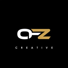 OFZ Letter Initial Logo Design Template Vector Illustration