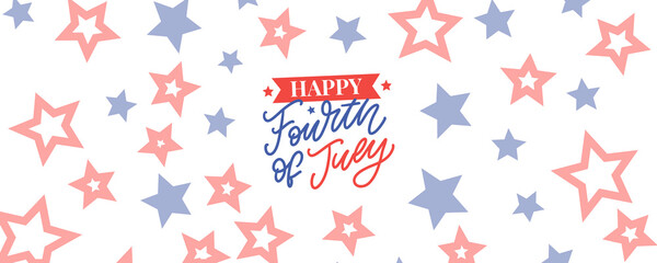 Fourth 4 of July stylish american independence day design Fourth of July