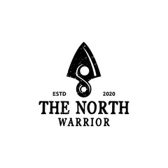 Vintage Retro Rustic Arrowhead Spear Hunting Hipster Logo Design