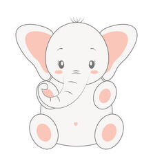 cute elephant icon
