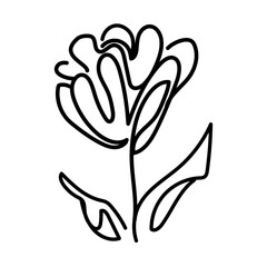 Flower linear icon sketch