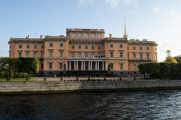 Fototapeta na wymiar View of Mikhailovsky Palace Saint-Petersburg Russia