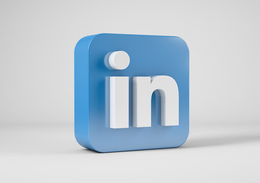 LinkedIn icon isolated on white background.